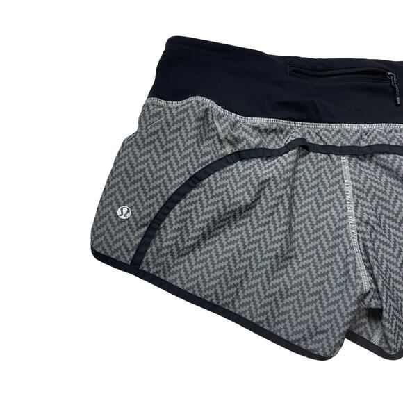 Lululemon Run Times Short 4” Mid Rise Size 4‎ Gray Black - Picture 5 of 7